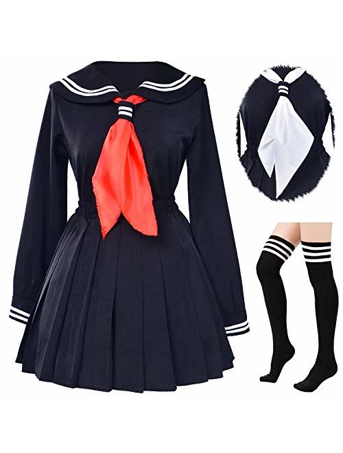 Buy Classic Japanese School Girls Sailor Dress Shirts Uniform Anime Cosplay  Costumes with Socks Set online  Topofstyle