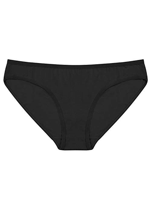 ANZERMIX Women's Breathable Cotton Bikini Panties Pack of 6