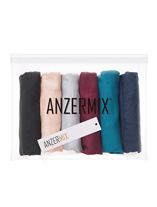 ANZERMIX Women's Breathable Cotton Bikini Panties Pack of 6