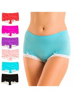Alyce Ives Intimates Seamless No Show Womens Boyshort, Pack of 6