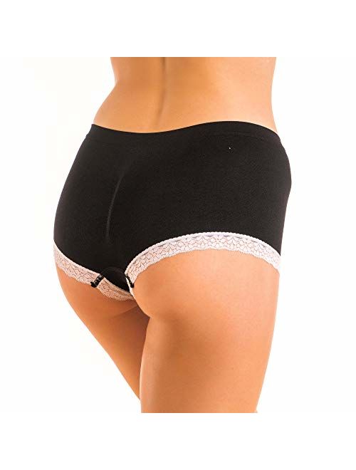 Alyce Ives Intimates Seamless No Show Womens Boyshort, Pack of 6