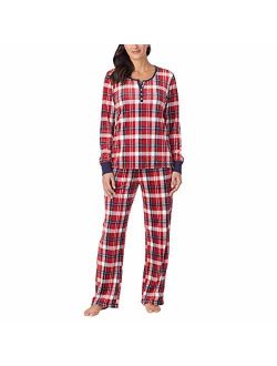 Women's 2 Piece Fleece Pajama Sleepwear Set