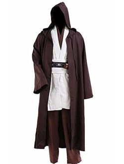 Halloween Tunic Costume Set Cosplay Outfit Brown with White