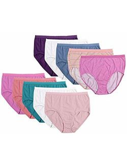 Women's 10 Pack Cotton Brief Plus Size Panties