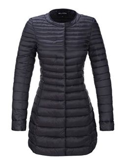 Bellivera Women's Quilted Lightweight Padding Jacket, Puffer Coat Cotton Filling with 2 Pockets