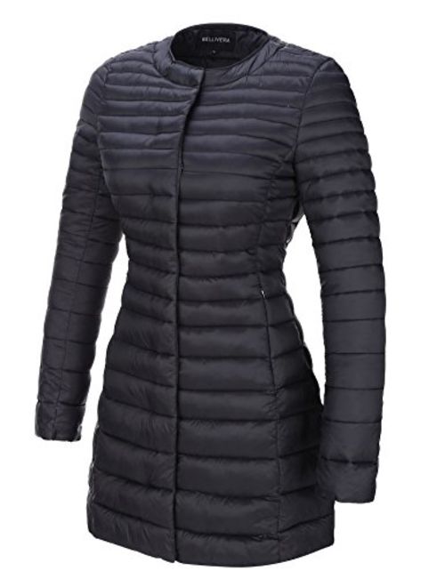 Puffer Coat Cotton Filling with 2 Pockets Bellivera Women/'s Quilted Lightweight Padding Jacket
