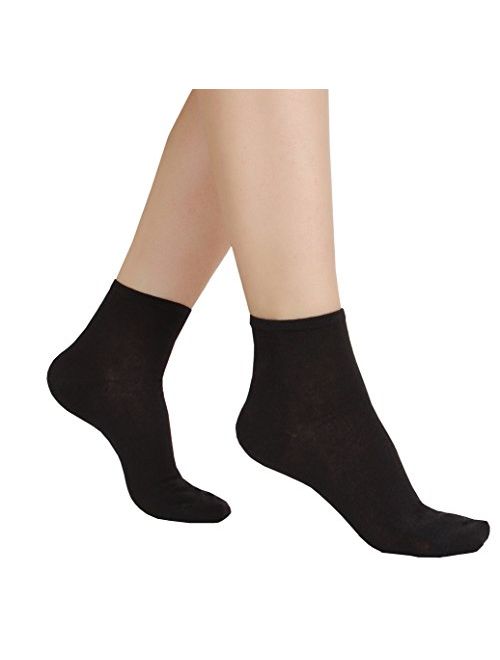 6 or 12 Pair Women's Ultra Thin Cotton Summer Ankle Crew Socks