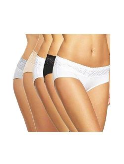 Womens 5 Pack Full Coverage Hipster