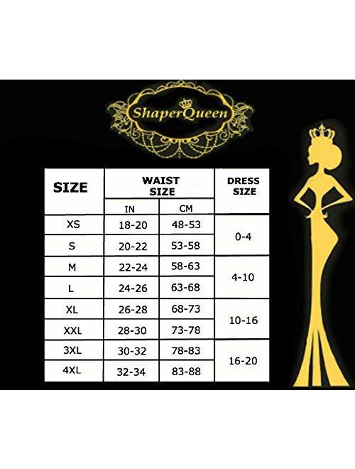 ShaperQueen 1020 - Womens Best Waist Cincher Body Shaper Trainer Girdle Faja Tummy Control Underwear Shapewear (Plus Size)