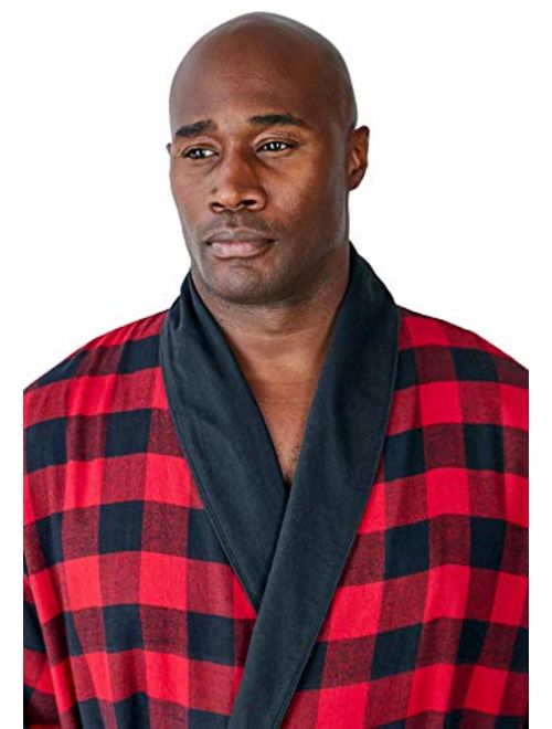KingSize Men's Big and Tall Jersey-Lined Flannel Robe