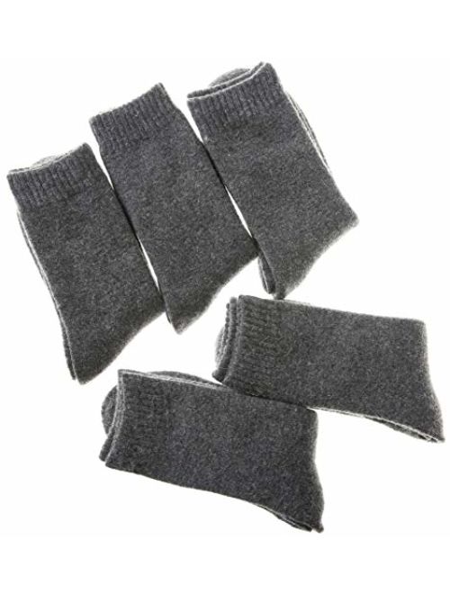 Womens Wool Socks Super Thick Heavy Thermal Fuzzy Winter Warm Crew Cold Weather Casual Socks 5 Pairs