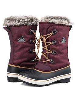 Women's Warm Faux Fur Lined Mid Calf Winter Snow Boots