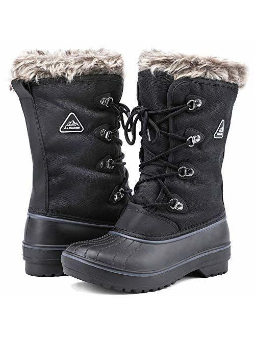 ALEADER Women's Warm Faux Fur Lined Mid Calf Winter Snow Boots