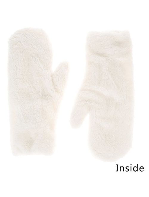 IL Caldo Womens Winter Gloves Plush Edge Warm Thick Knitted Mitten Drive Work Glove
