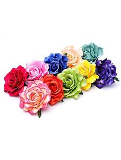 Ever Fairy Bride Women Rose Flower Wreath Crown Hairband Wedding Garland Elastic Headband Hair Accessories