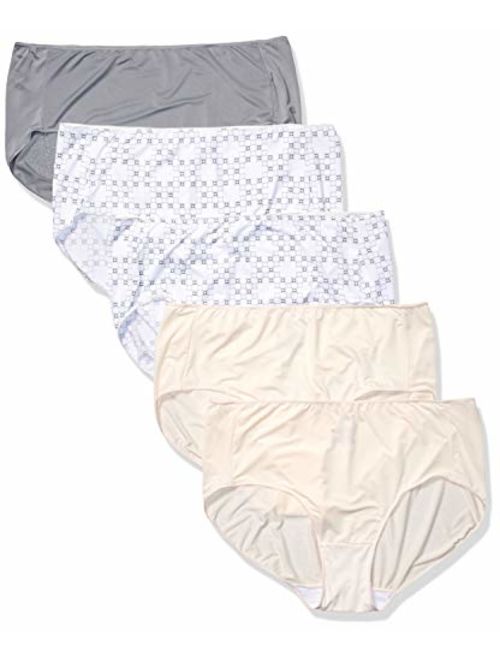 JUST MY SIZE Women's Smooth Stretch Microfiber Brief 5-Pack