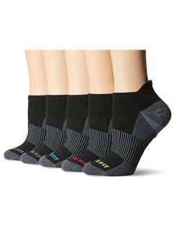 Copper Fit Women's Performance Sport Cushion Low Cut Ankle Socks w/ Heel Guard (5 pair)