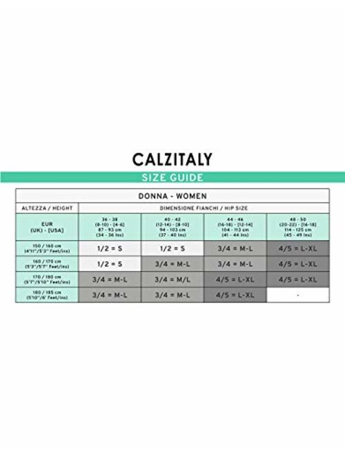 CALZITALY Seamless Tights, Sheer Pantyhose | 15 DEN | Black, Skin, Navy | MADE IN ITALY |