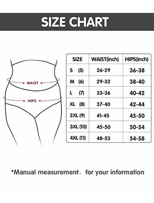 GNEPH Women Underwear Cotton Panties Plus Size Briefs Breathable Ladies Soft Panty