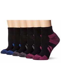 Women's 6-Pack Peformance Cotton Cushioned Athletic Ankle Socks
