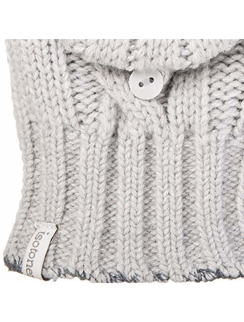 isotoner Women's Chunky Cable Knit Flip Top Convertible Gloves, Cold Weather