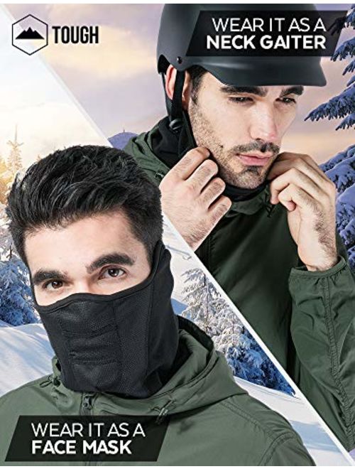 Tactical Neck Gaiter - Half Balaclava Style for Skiing, Snowboarding, Motorcycling & Cold Weather Winter Sports. Protect Your Nose, Mouth, Ears and Neck from the Elements