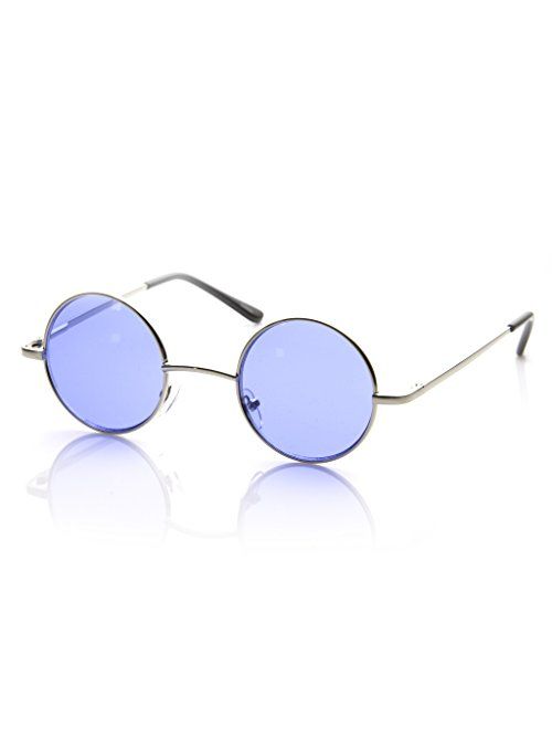 Hipster Fashion Small Metal Round Circle Ozzy Elton Color Tint Lennon Style Sunglasses