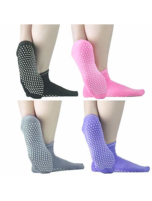 Sticky Grippers Non Skid Socks ELUTONG 2/4 Pack Floors Slip Socks For/Men/Women