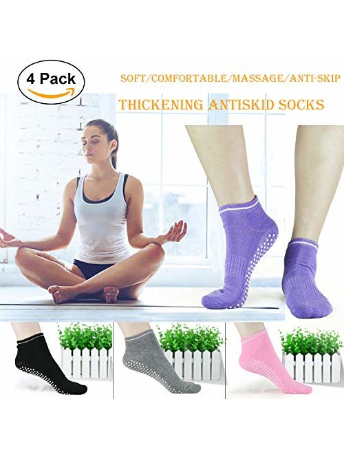 Sticky Grippers Non Skid Socks ELUTONG 2/4 Pack Floors Slip Socks For/Men/Women