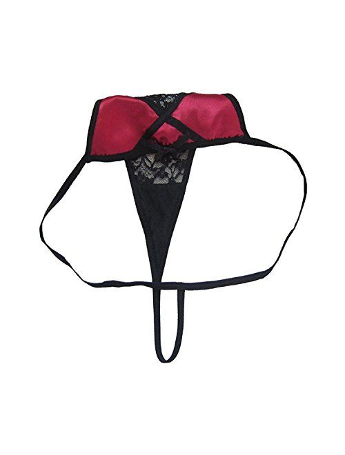 MIERSIDE Sexy Lace G-String Thong Panty Underwear Pack of 4