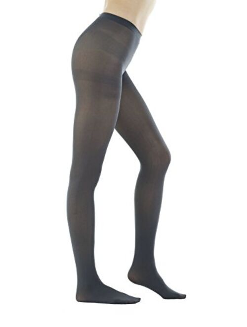 Womens 80 Denier Semi Opaque Solid Color Footed Pantyhose Tights