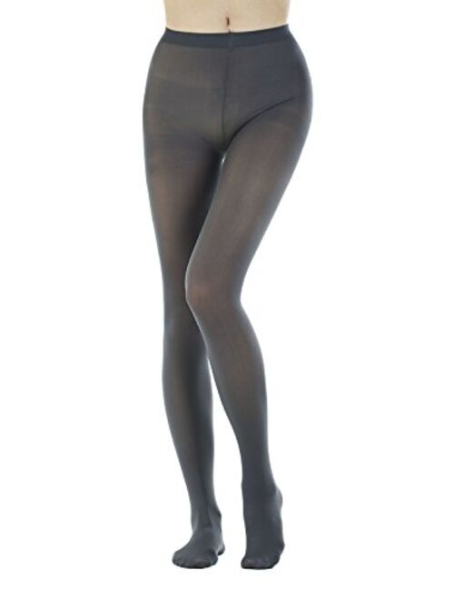 Women's 80 Denier Semi Opaque Solid Color Footed Pantyhose Tights 2Pair