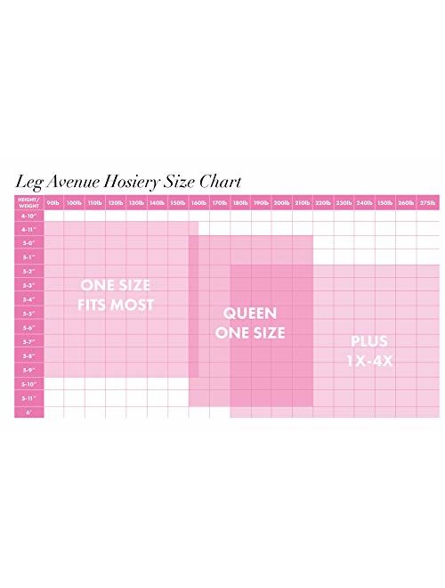 Leg Avenue Women's Satin Bow Accent Sheer Thigh Highs