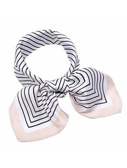 NaSoPerfect 27 inch Silk Feeling Scarf Square Satin Head Scarf Fashion Neck Scarfs for Women