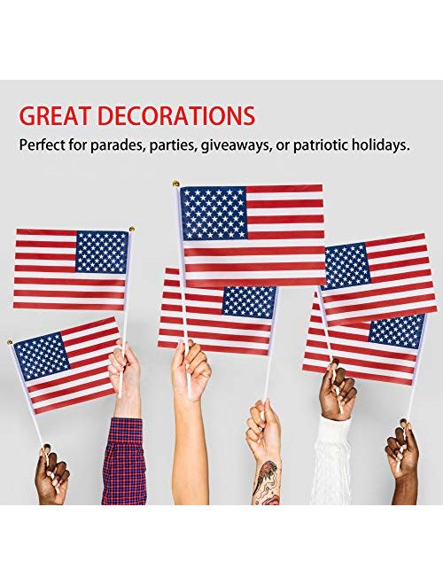 40 PCS American Flag Lapel Pin United States USA Waving Flag Pins and Flags (40 pcs pins & flags)
