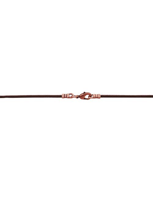 DragonWeave Antique Copper 1.8mm Fine Brown Leather Cord Necklace