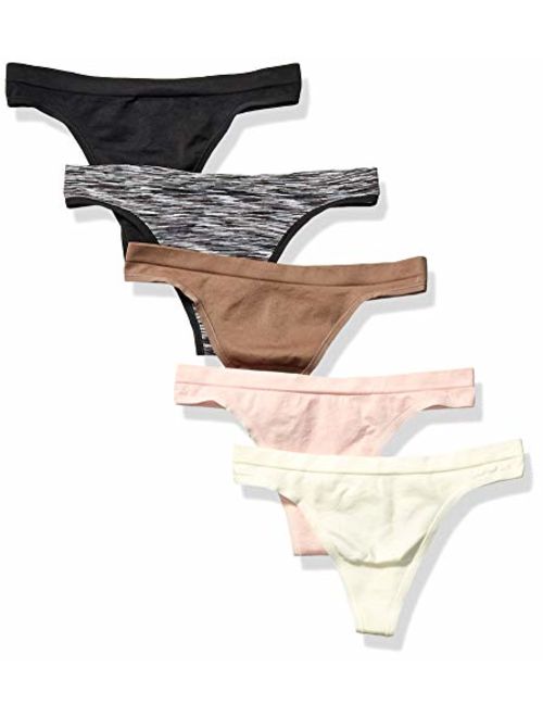 Amazon Brand - Mae Women's Seamless Thong, 5 pack