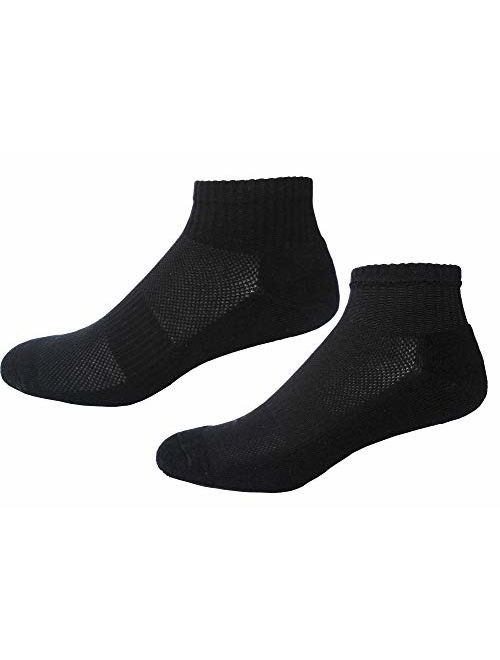 Women's Athletic Low Cut Ankle Quarter Cushion Socks
