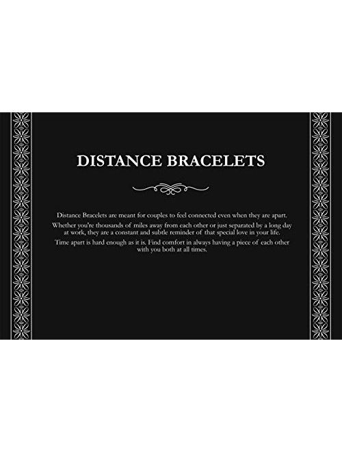 Smarter LifeStyle Elegant Couples His and Hers Distance Bracelets, Surgical Grade Steel