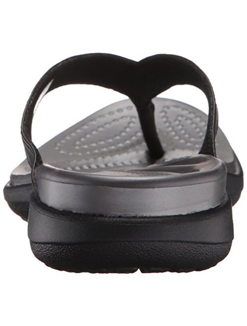 Crocs Womens Capri V Flip Flop Lightweight Beach Shoe Casual Sandal With Extra Soft Footbed and Soft Leather Straps 