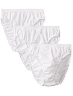 Women's 3 Pack Cotton Hi-Cut Brief Panty