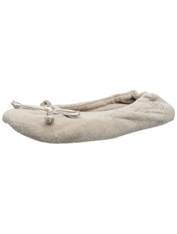 Women's Signature Terry Ballet Flat Slipper with Satin Bow