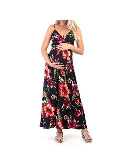 Women's Wrap Ruched Maternity Dress