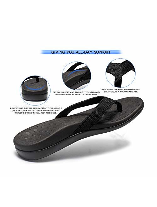 SOARFREE Plantar Fasciitis Feet Sandal with Arch Support - Best Orthotic flip.