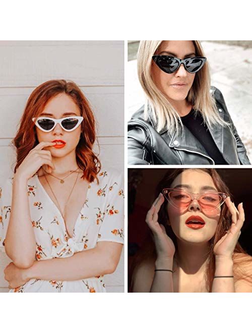 WearMe Pro - Retro Vintage Tinted Lens Cat Eye Sunglasses