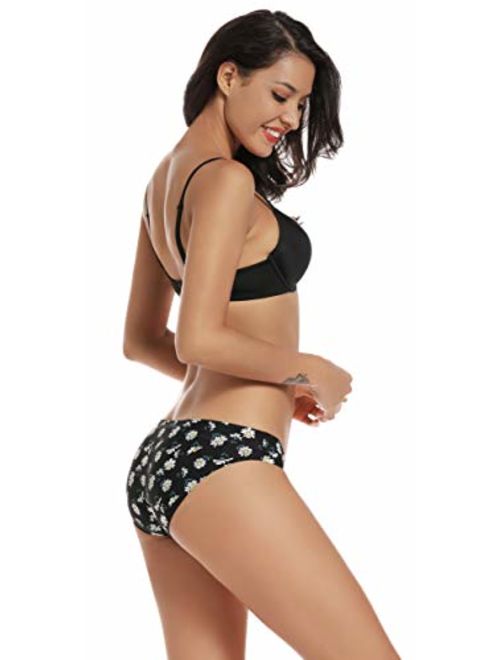 VOENXE Womens Seamless Underwear Breathable Stretch Bikini Panties