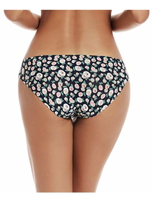 VOENXE Womens Seamless Underwear Breathable Stretch Bikini Panties