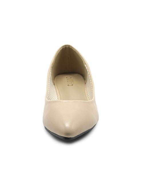 Ollio Women's Ballet Shoe Comfort Basic Light Multi Color Flat