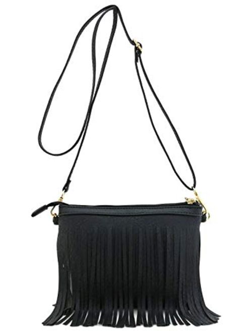 Small Fringe Crossbody Bag with Wrist Strap
