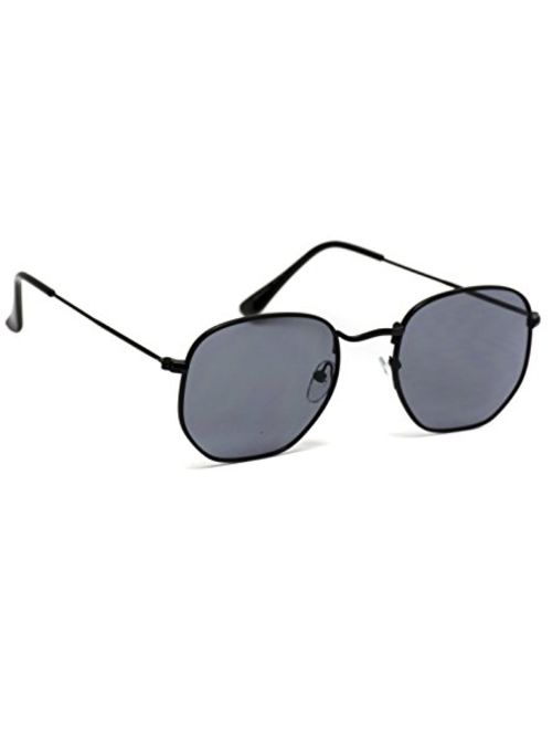 WearMe Pro - Geometric Round Gold Frame Retro Sunglasses